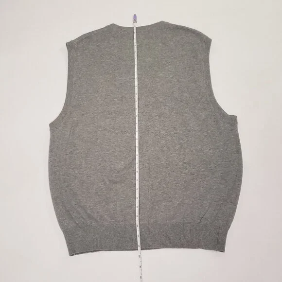 Greg Norman Golf Sweater Vest Men's Size Large Sleeveless Grey Preppy Career - Picture 12 of 16